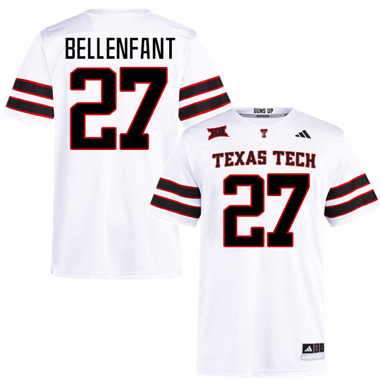#27 Upton Bellenfant Texas Tech Red Raiders Jerseys College Football Uniforms Stitched-White #27 Upton Bellenfant Texas Tech Red Raiders Jerseys College Football Uniforms Stitched-White